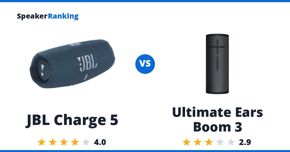 JBL Charge 5 vs Ultimate Ears Boom 3