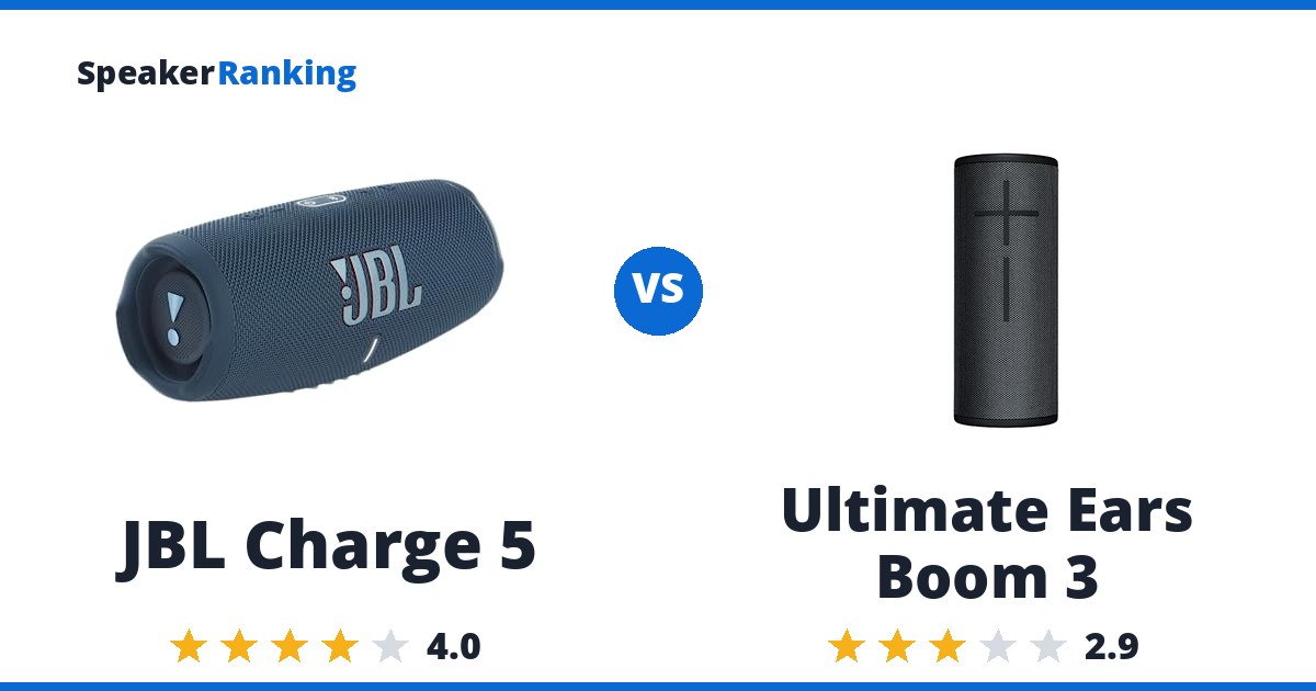 JBL Charge 5 vs Ultimate Ears Boom 3