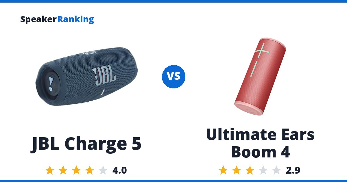 JBL Charge 5 vs Ultimate Ears Boom 4