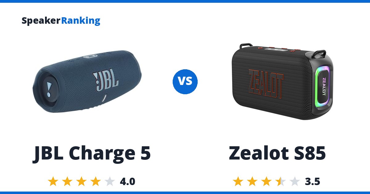 JBL Charge 5 vs Zealot S85