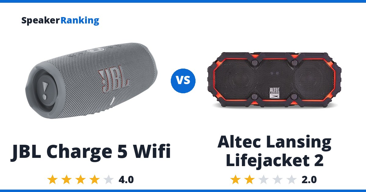 JBL Charge 5 Wifi vs Altec Lansing Lifejacket 2