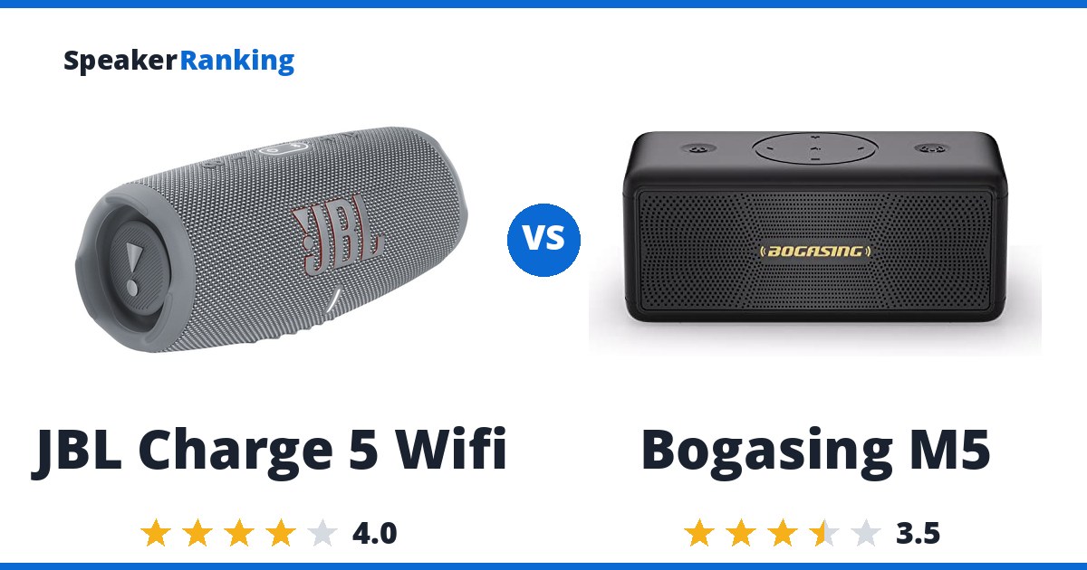 JBL Charge 5 Wifi vs Bogasing M5