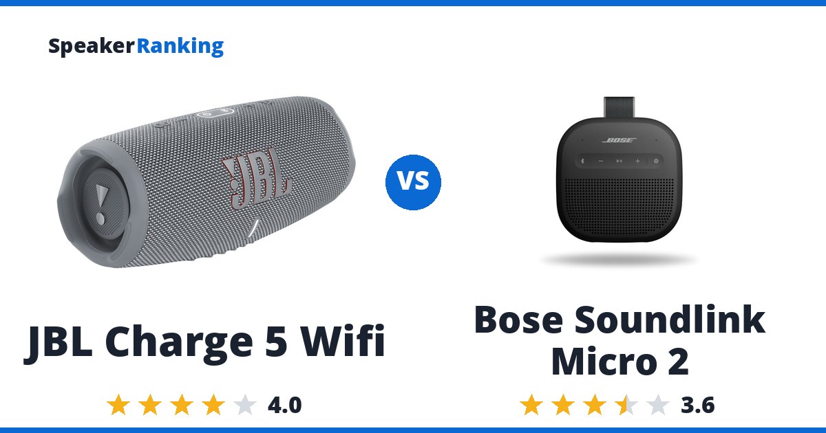 JBL Charge 5 Wifi vs Bose Soundlink Micro 2