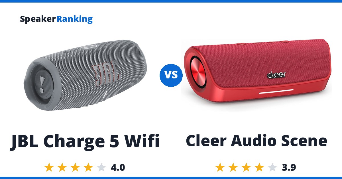 JBL Charge 5 Wifi vs Cleer Audio Scene