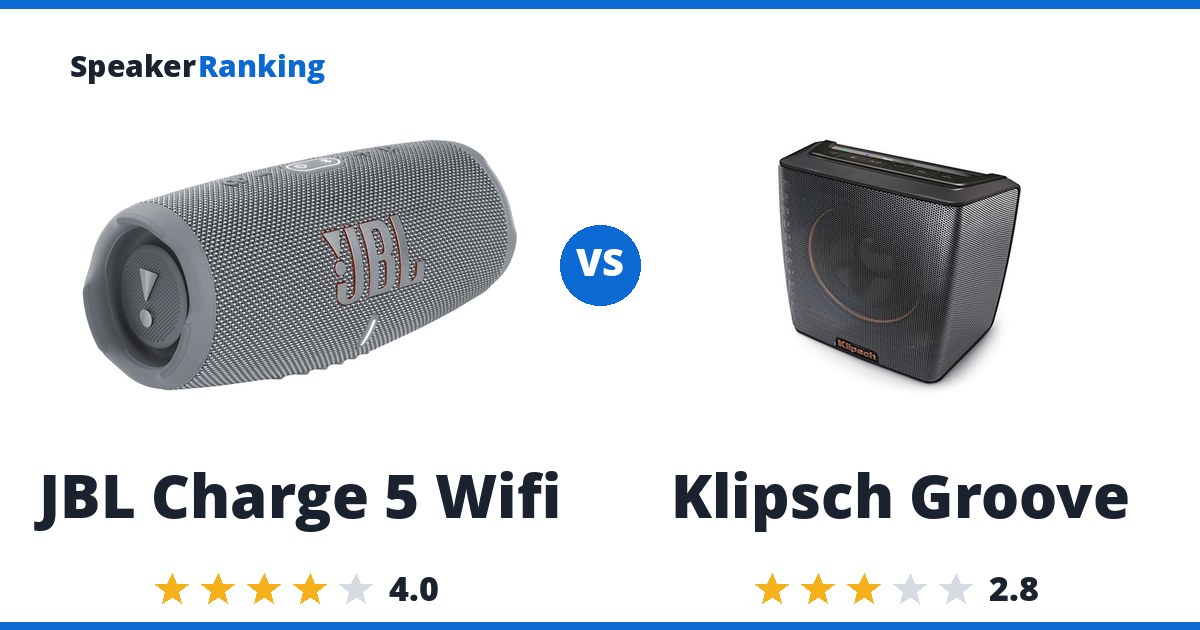 JBL Charge 5 Wifi vs Klipsch Groove