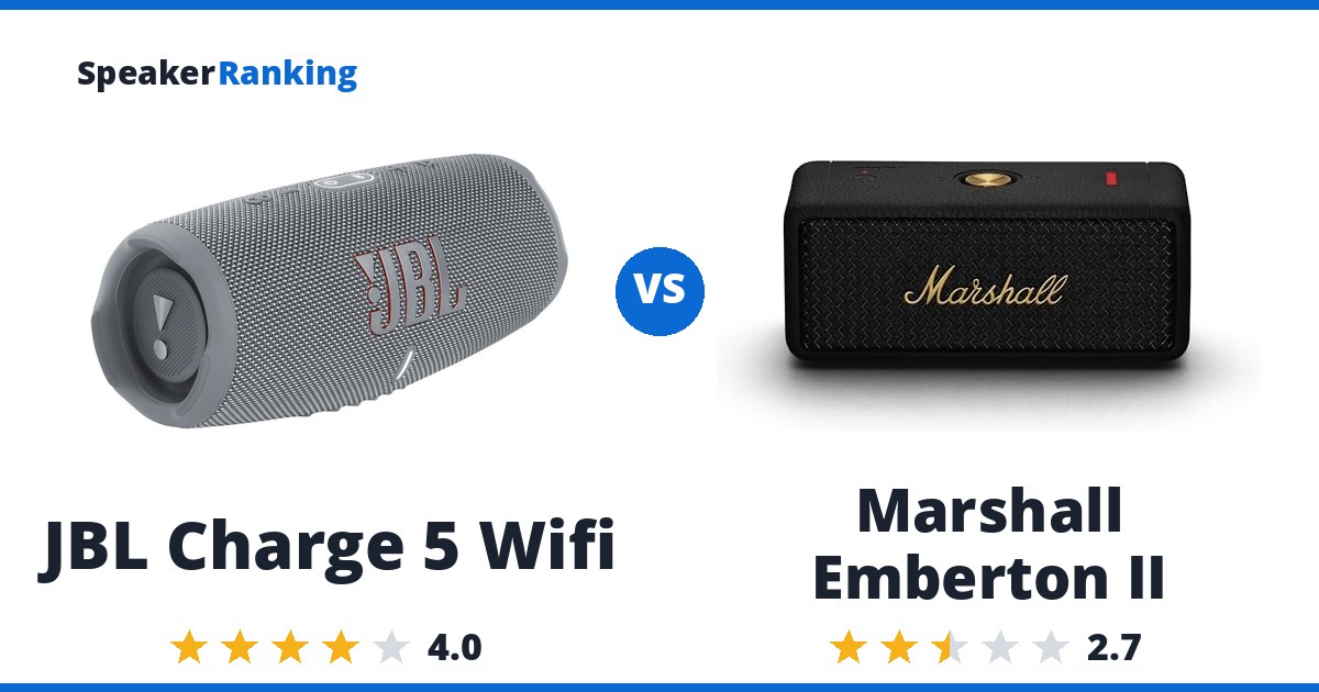 JBL Charge 5 Wifi vs Marshall Emberton II