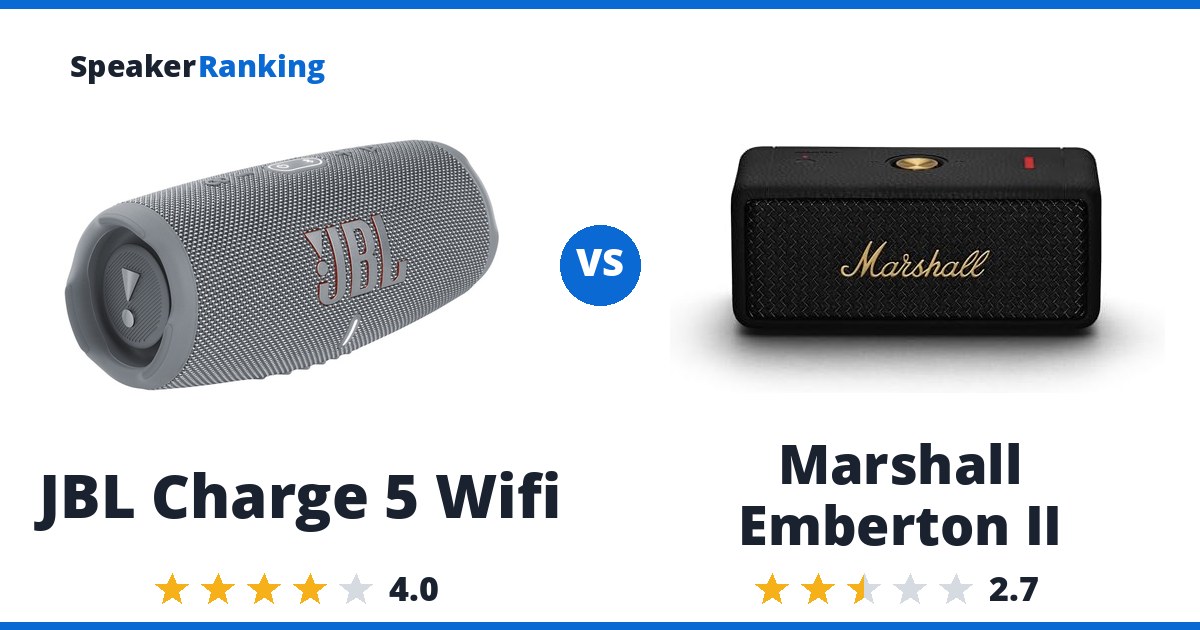 JBL Charge 5 Wifi vs Marshall Emberton II