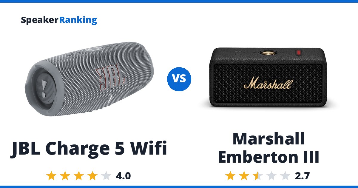 JBL Charge 5 Wifi vs Marshall Emberton III
