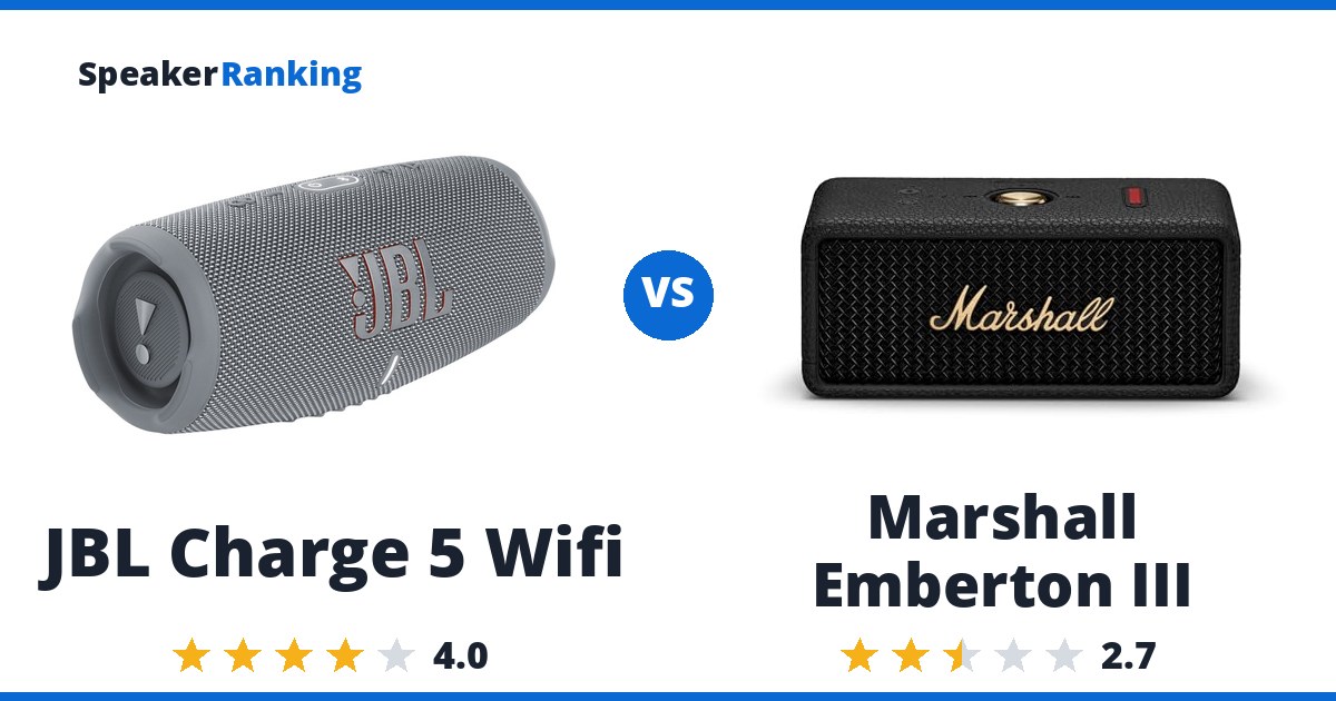 JBL Charge 5 Wifi vs Marshall Emberton III