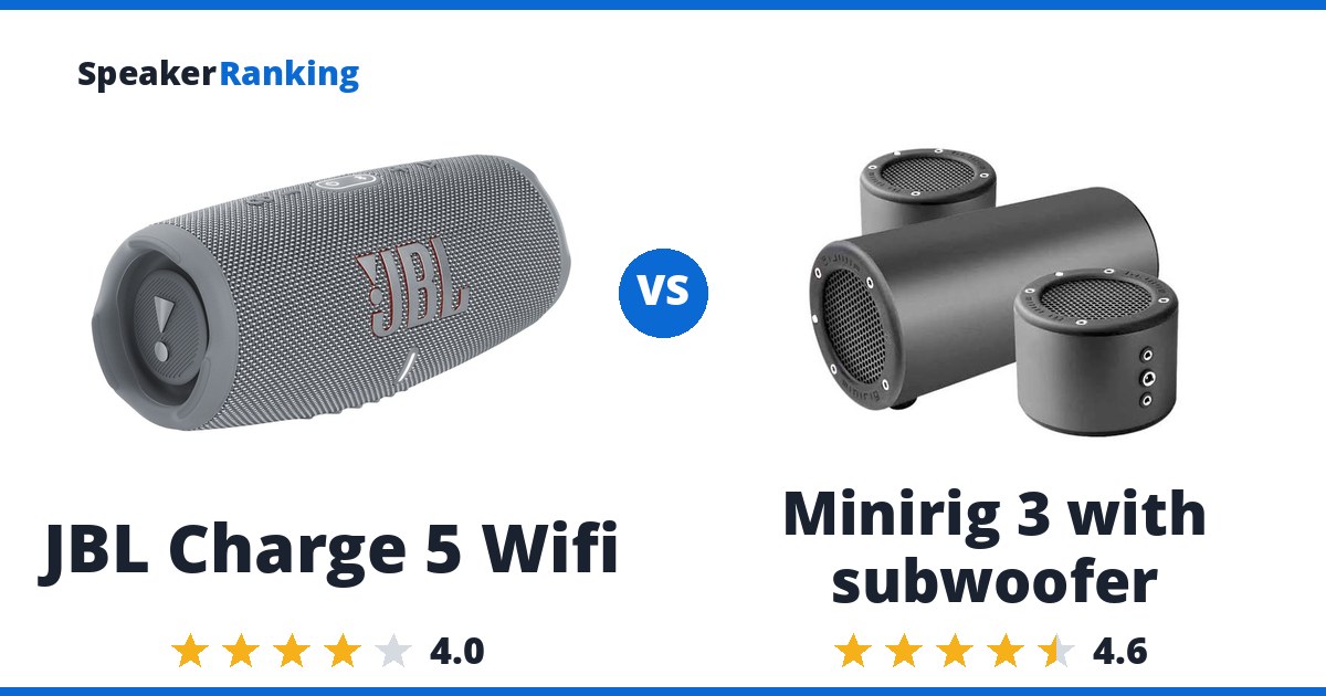 JBL Charge 5 Wifi vs Minirig 3 with subwoofer
