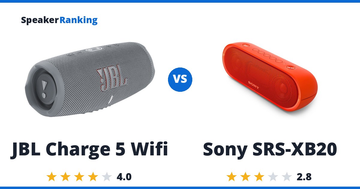JBL Charge 5 Wifi vs Sony SRS-XB20
