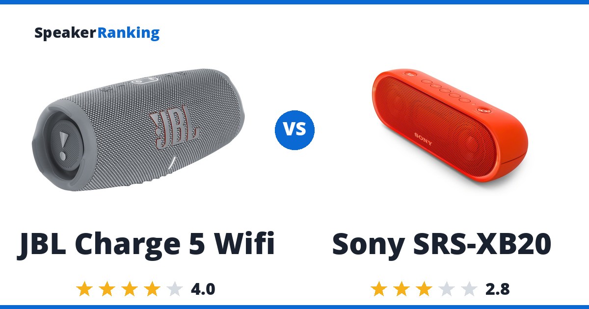 JBL Charge 5 Wifi vs Sony SRS-XB20