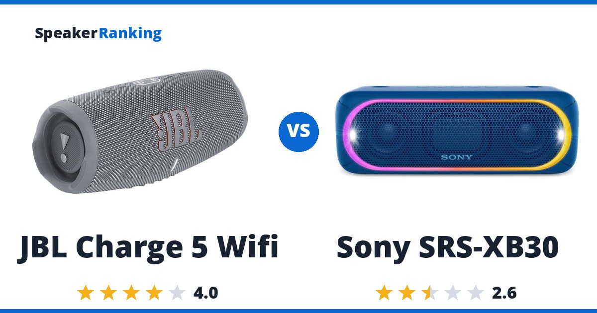 JBL Charge 5 Wifi vs Sony SRS-XB30