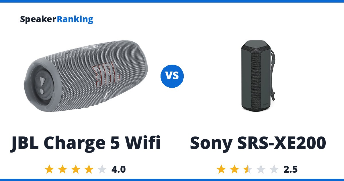 JBL Charge 5 Wifi vs Sony SRS-XE200