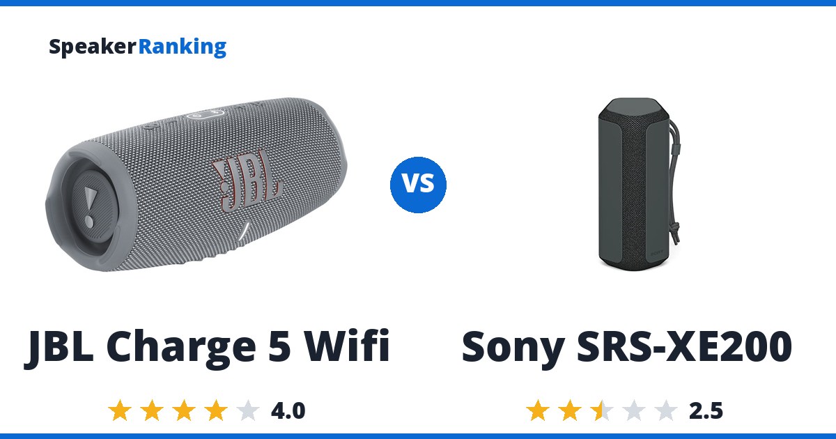 JBL Charge 5 Wifi vs Sony SRS-XE200