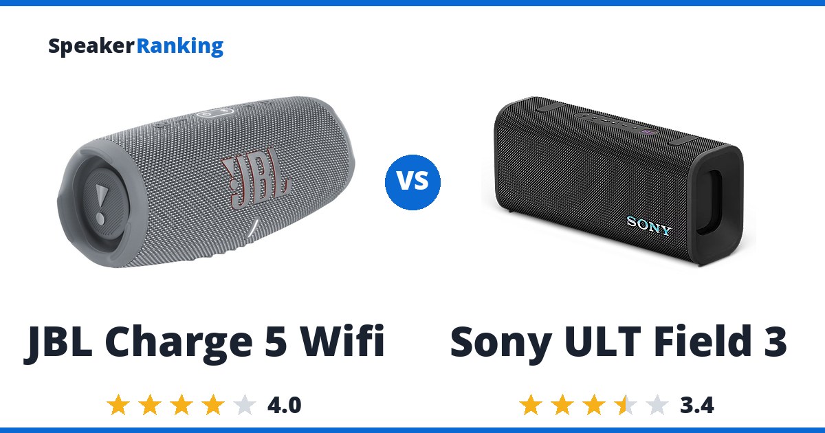 JBL Charge 5 Wifi vs Sony ULT Field 3
