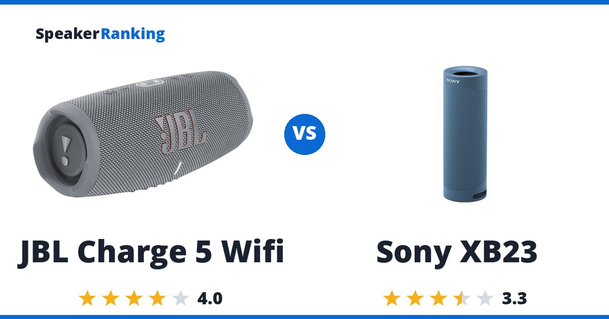 JBL Charge 5 Wifi vs Sony XB23