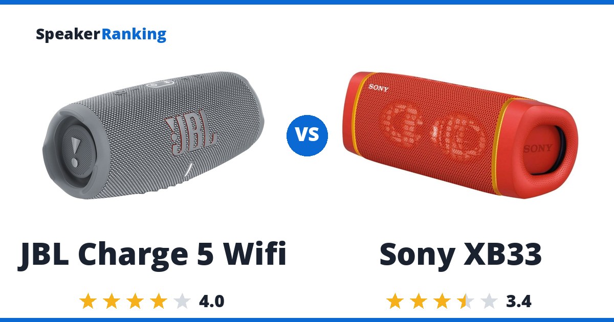 JBL Charge 5 Wifi vs Sony XB33