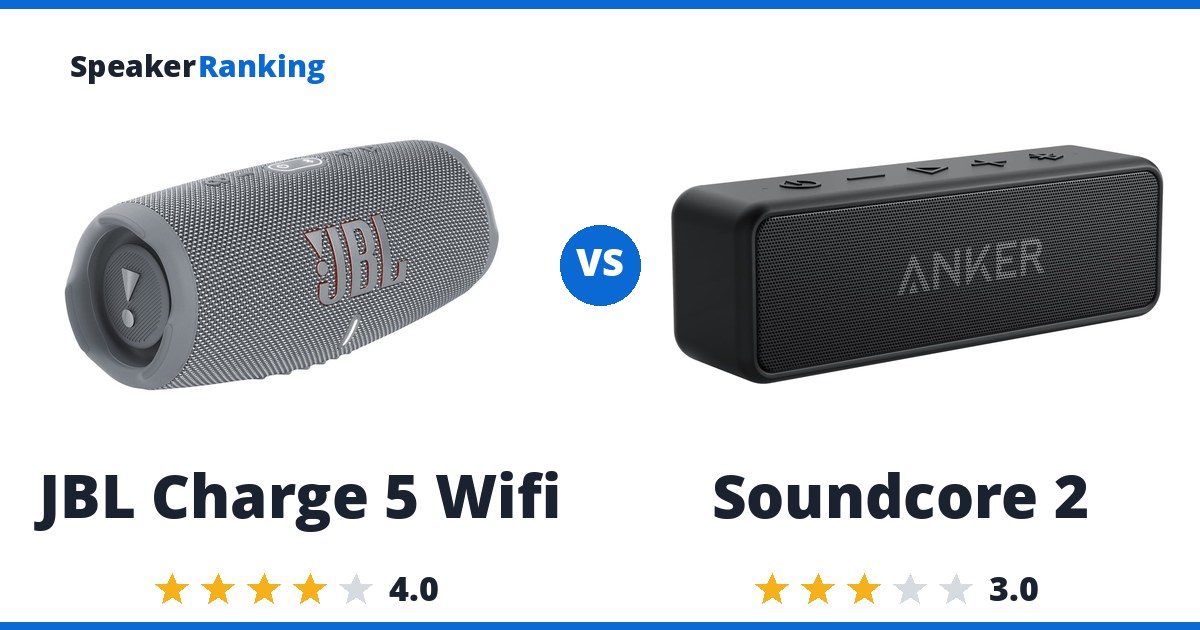 JBL Charge 5 Wifi vs Soundcore 2