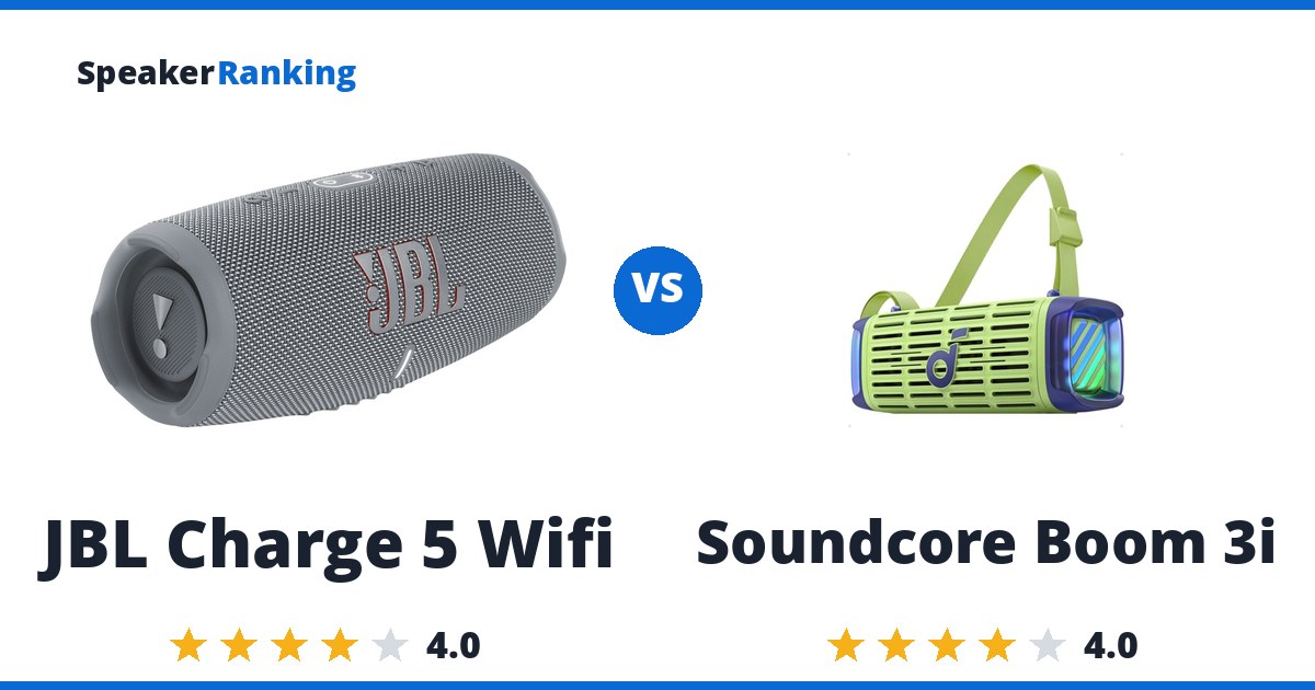 JBL Charge 5 Wifi vs Soundcore Boom 3i