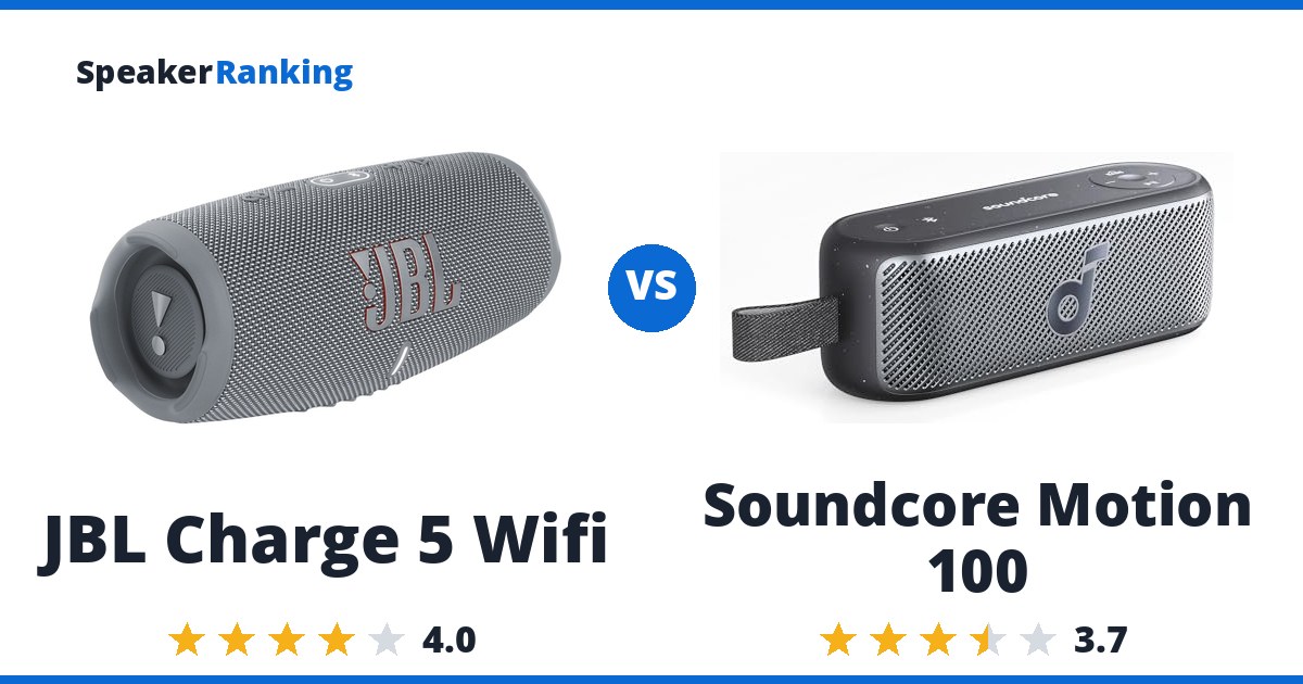JBL Charge 5 Wifi vs Soundcore Motion 100
