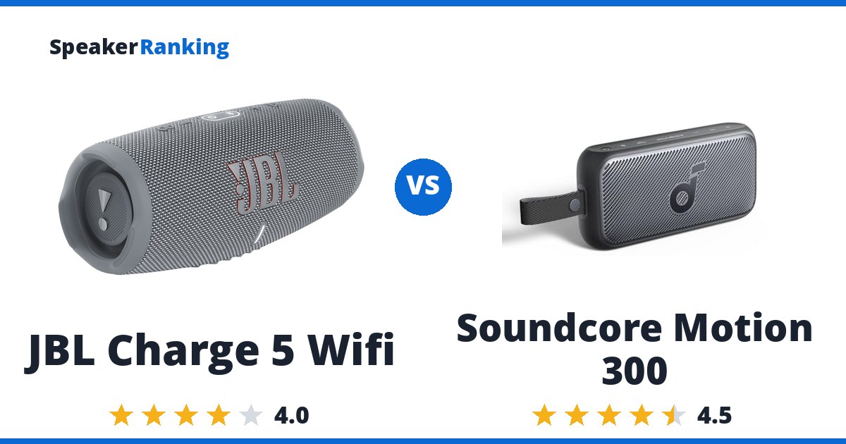 JBL Charge 5 Wifi vs Soundcore Motion 300