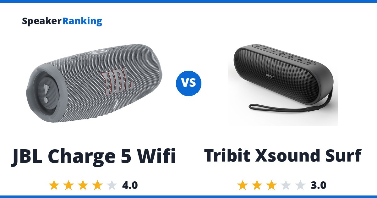 JBL Charge 5 Wifi vs Tribit Xsound Surf