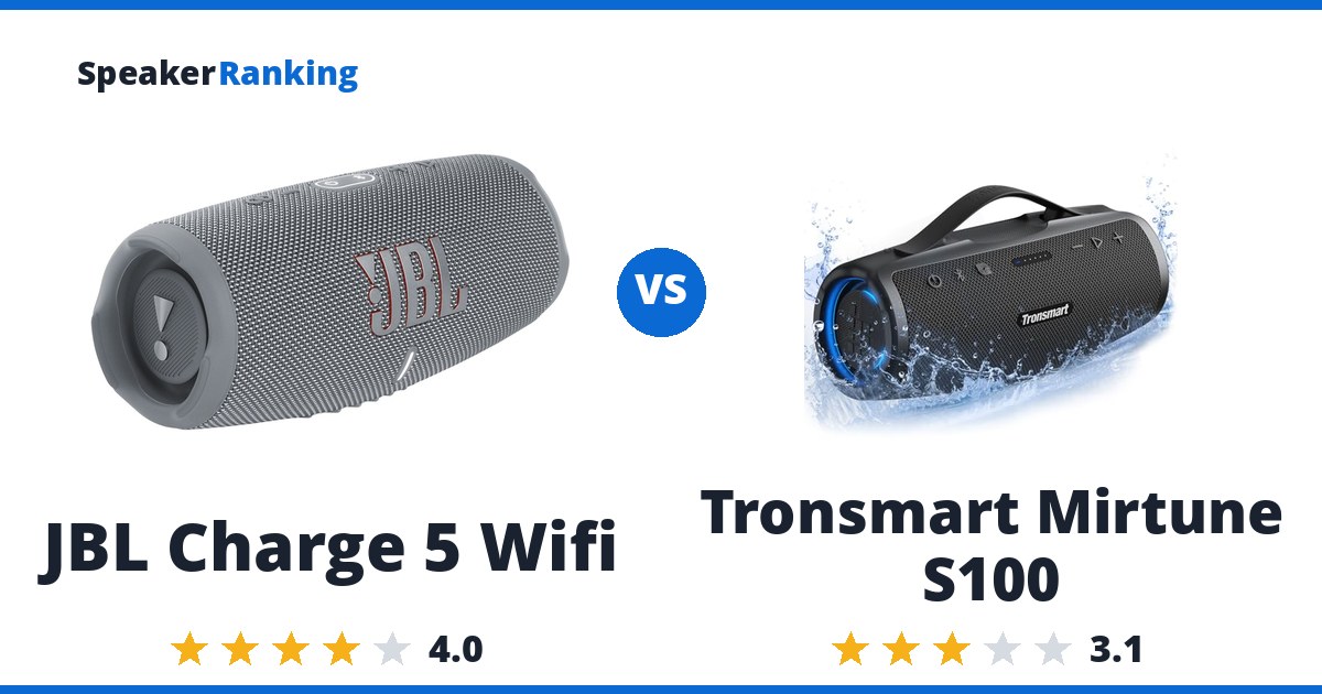 JBL Charge 5 Wifi vs Tronsmart Mirtune S100