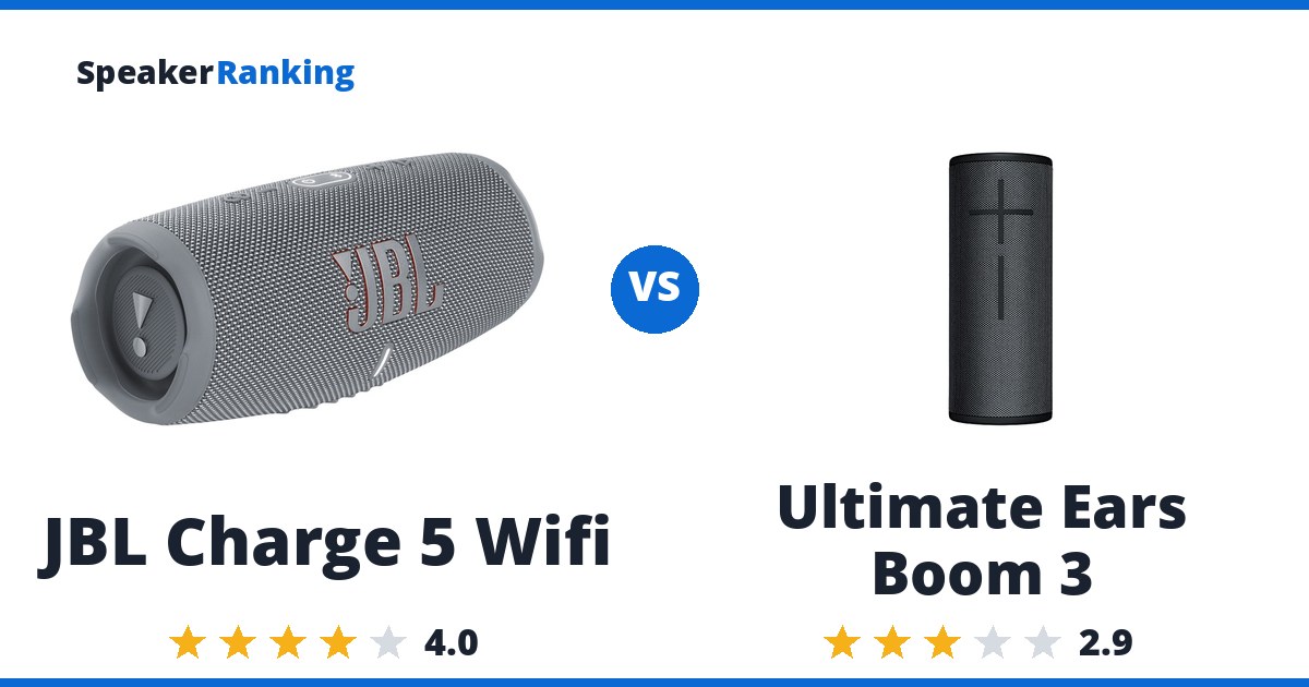 JBL Charge 5 Wifi vs Ultimate Ears Boom 3