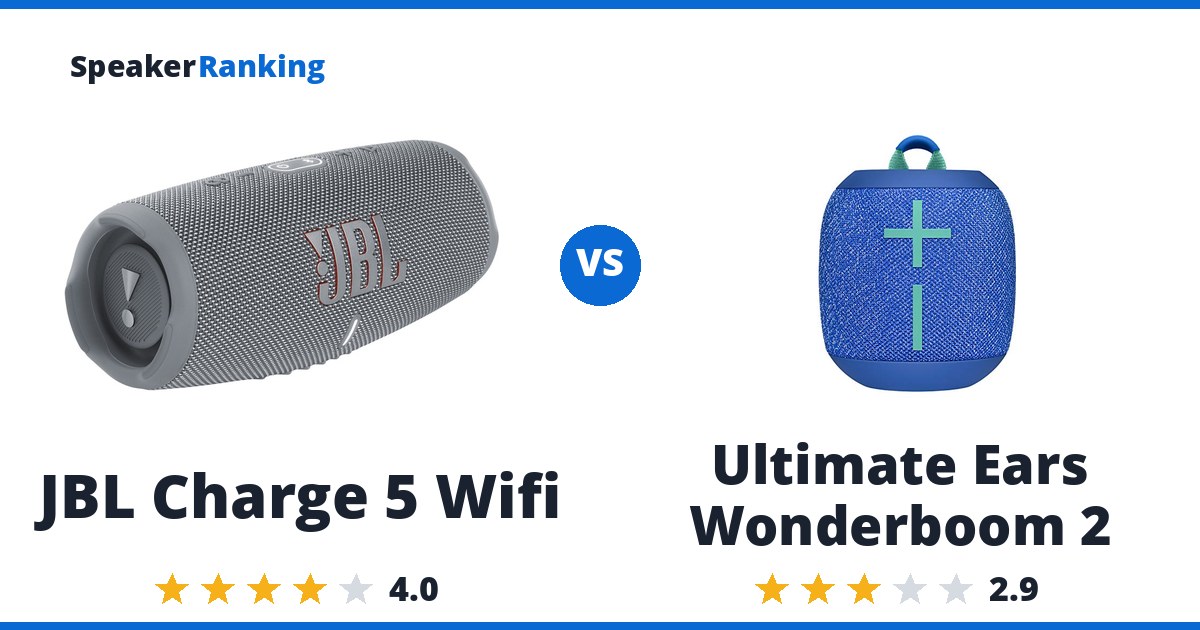 JBL Charge 5 Wifi vs Ultimate Ears Wonderboom 2