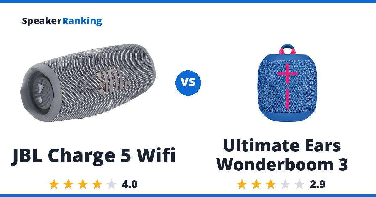 JBL Charge 5 Wifi vs Ultimate Ears Wonderboom 3