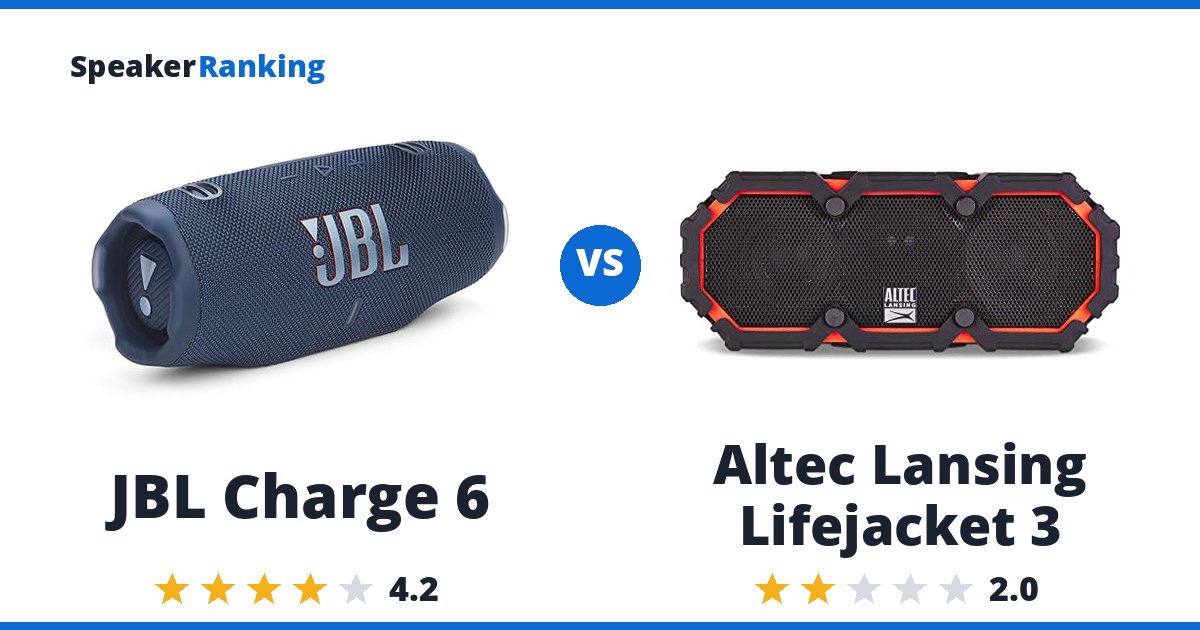 JBL Charge 6 vs Altec Lansing Lifejacket 3