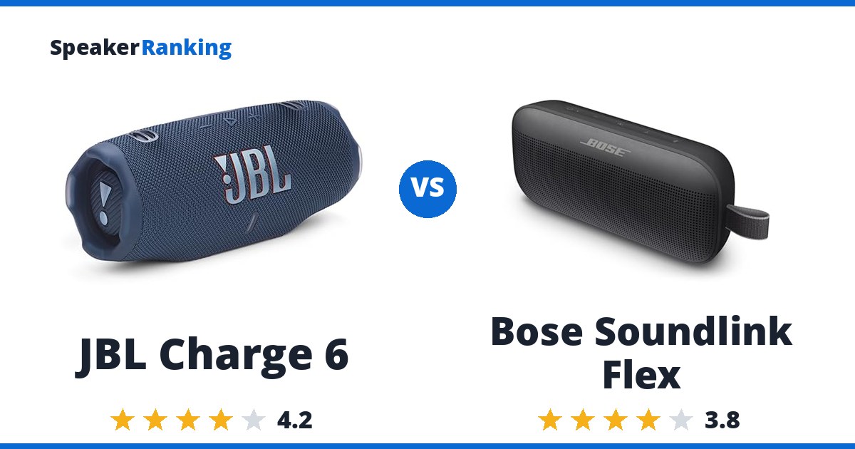 JBL Charge 6 vs Bose Soundlink Flex