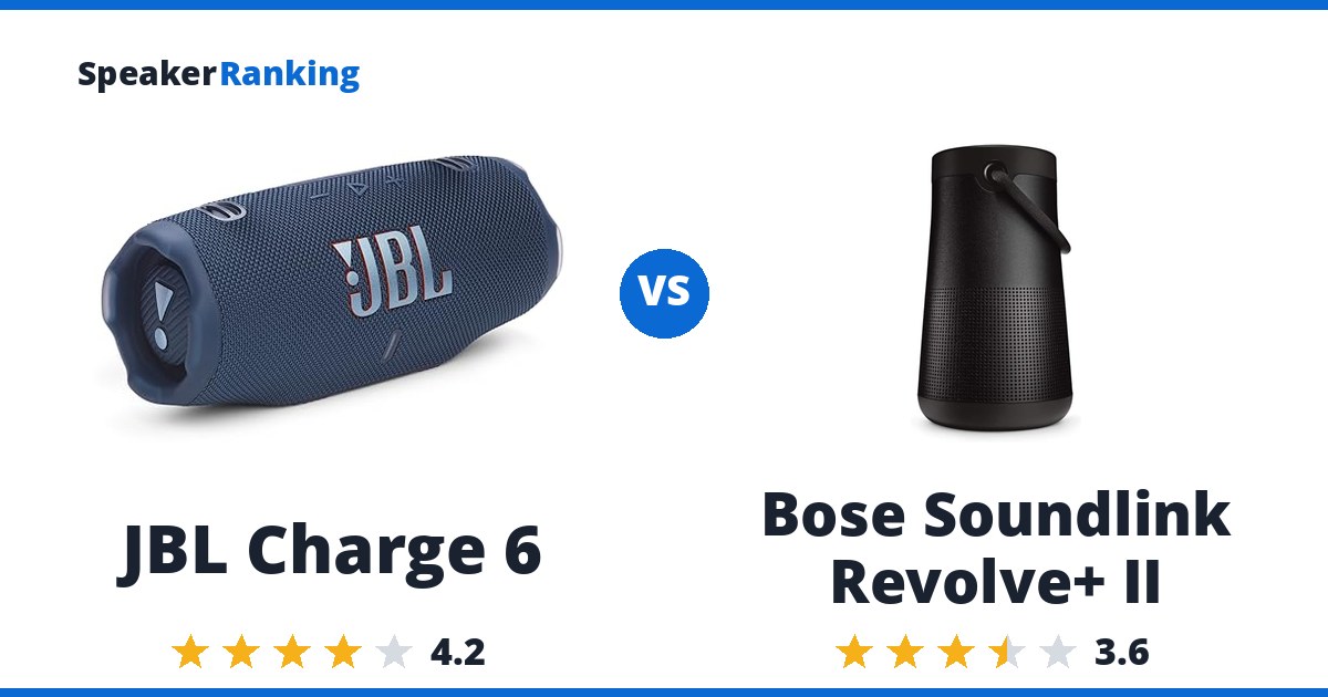 JBL Charge 6 vs Bose Soundlink Revolve+ II