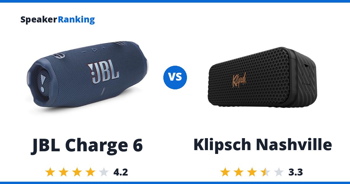 JBL Charge 6 vs Klipsch Nashville
