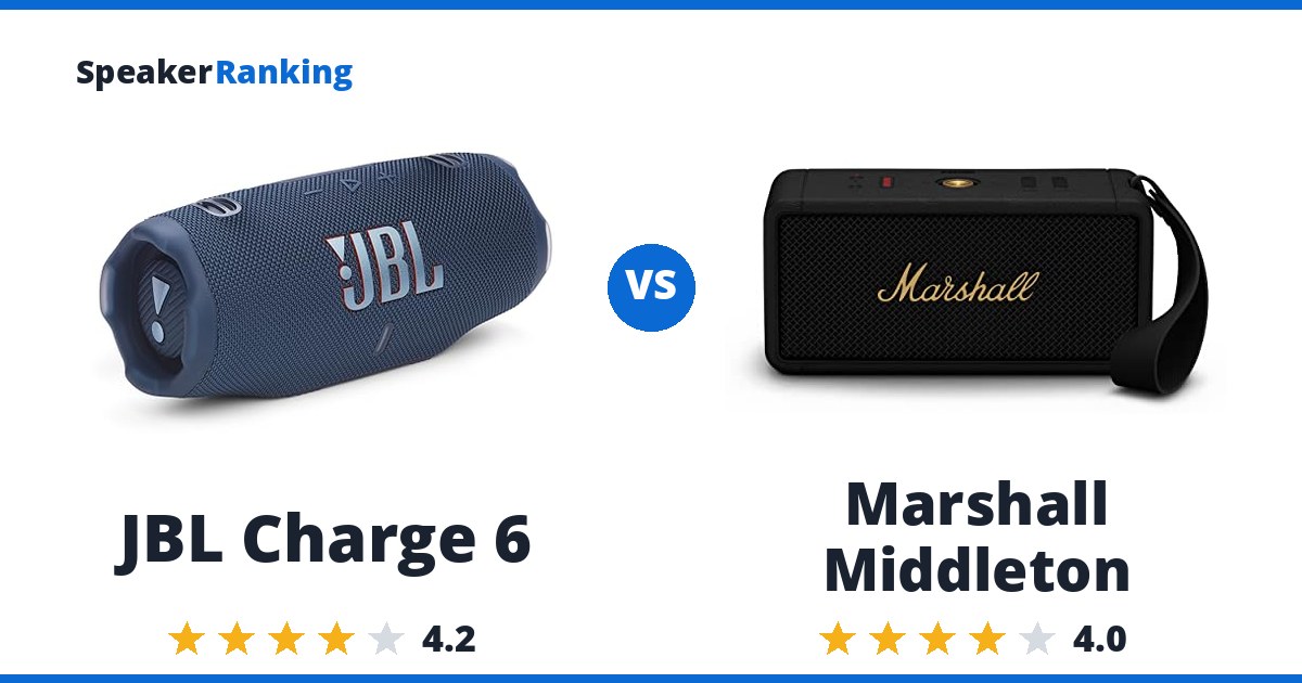 JBL Charge 6 vs Marshall Middleton