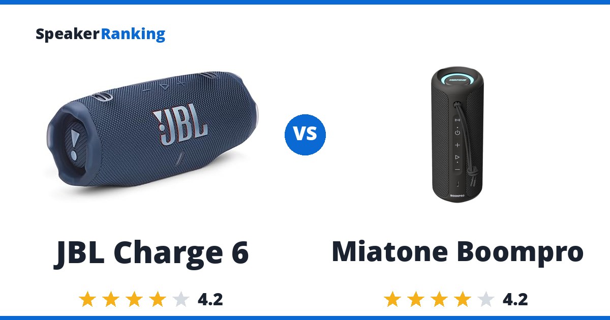 JBL Charge 6 vs Miatone Boompro