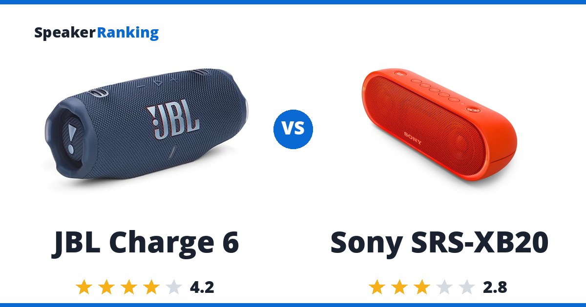 JBL Charge 6 vs Sony SRS-XB20
