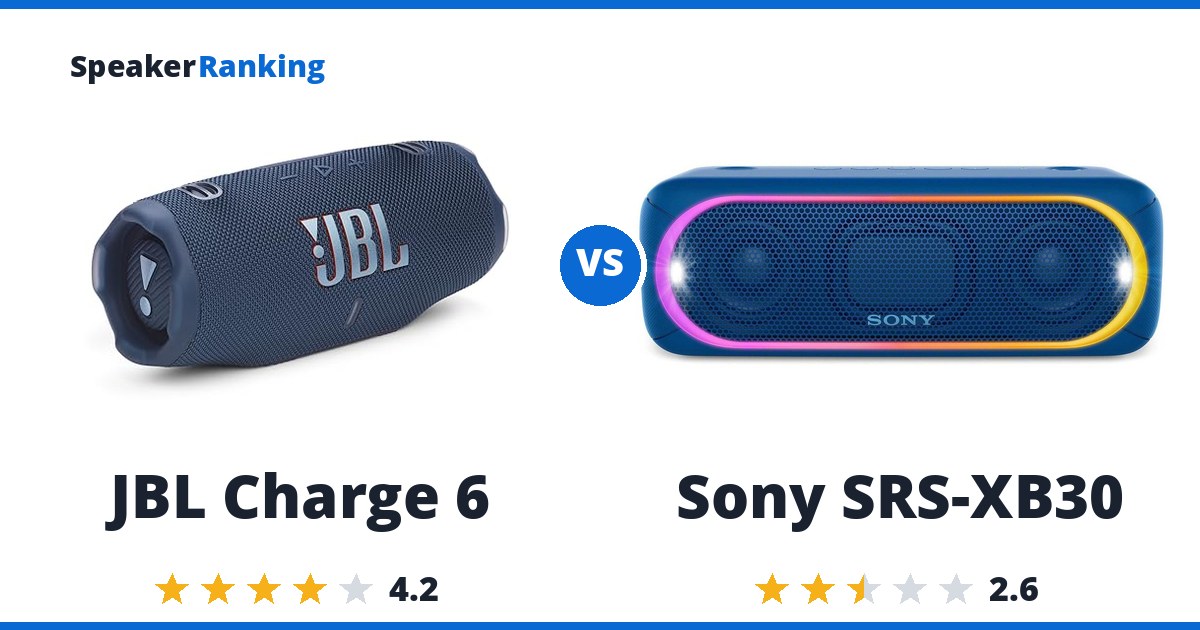 JBL Charge 6 vs Sony SRS-XB30