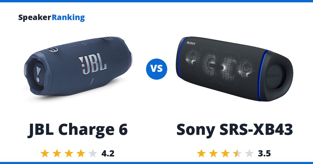 JBL Charge 6 vs Sony SRS-XB43