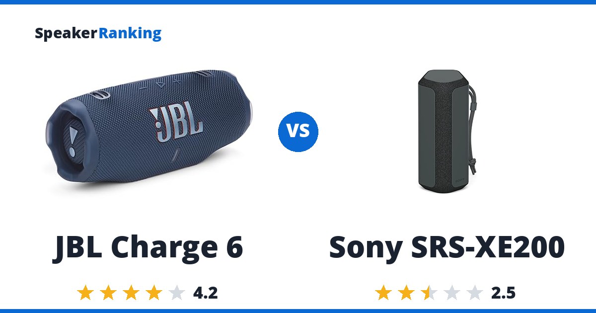 JBL Charge 6 vs Sony SRS-XE200