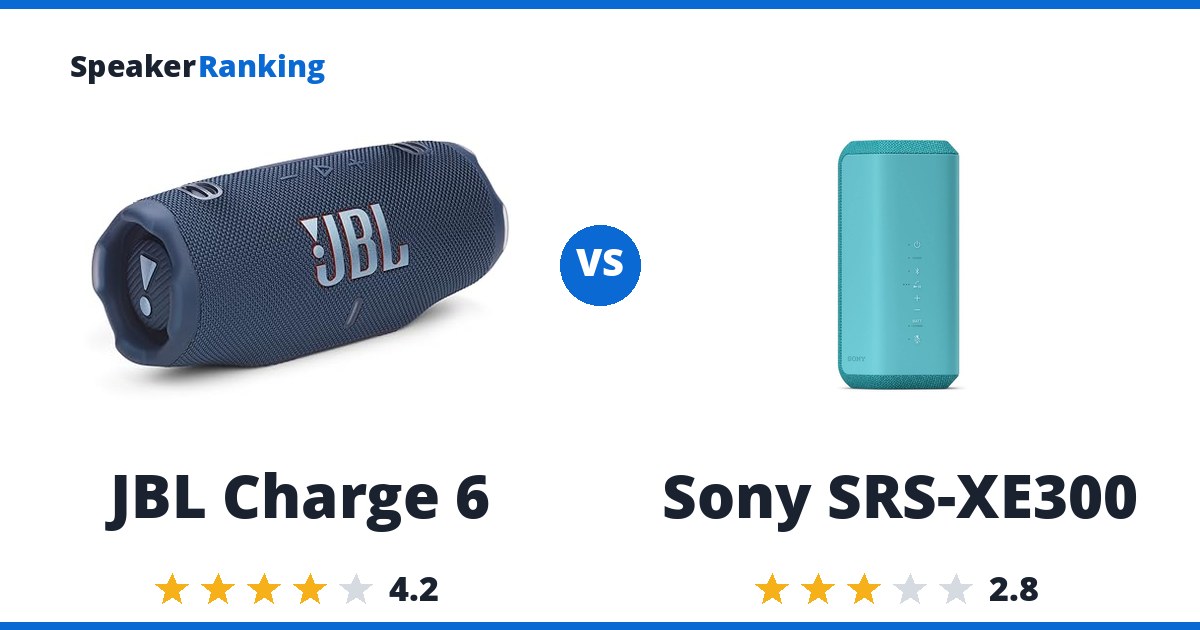 JBL Charge 6 vs Sony SRS-XE300