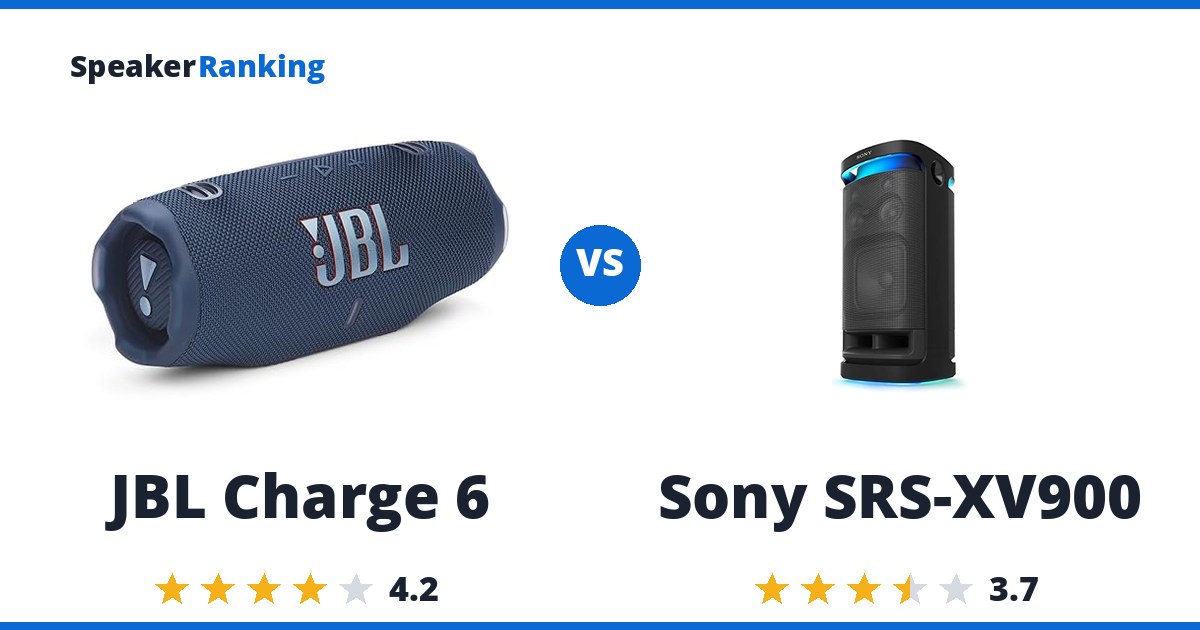 JBL Charge 6 vs Sony SRS-XV900