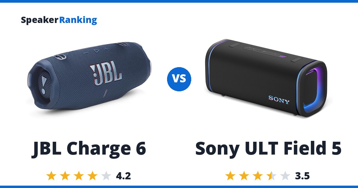 JBL Charge 6 vs Sony ULT Field 5