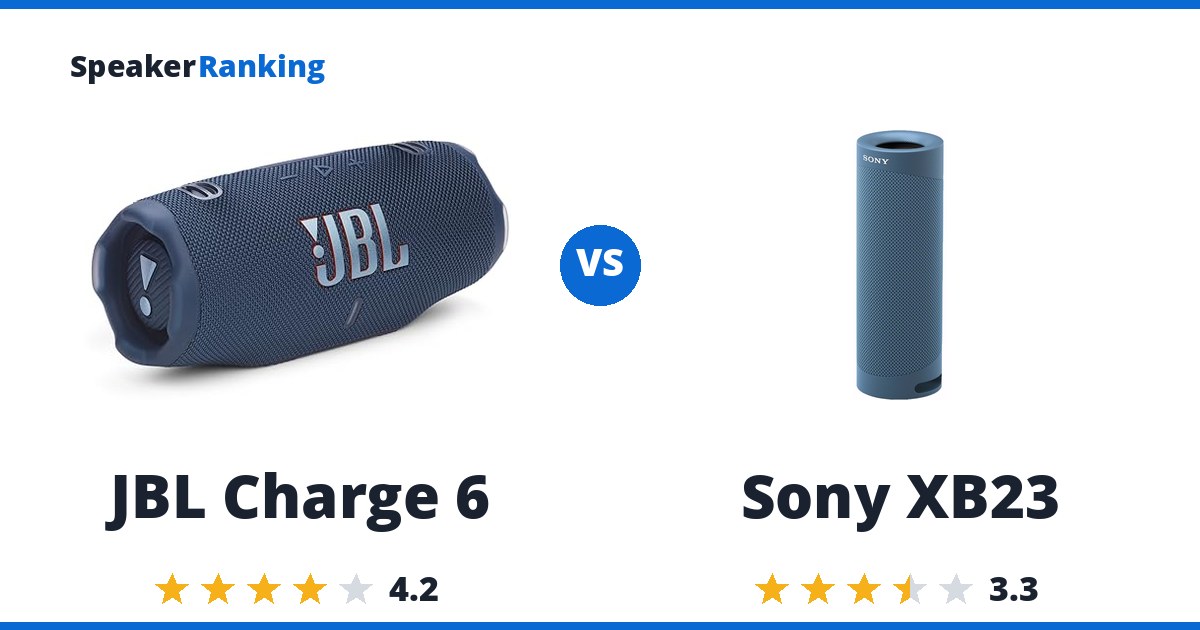 JBL Charge 6 vs Sony XB23