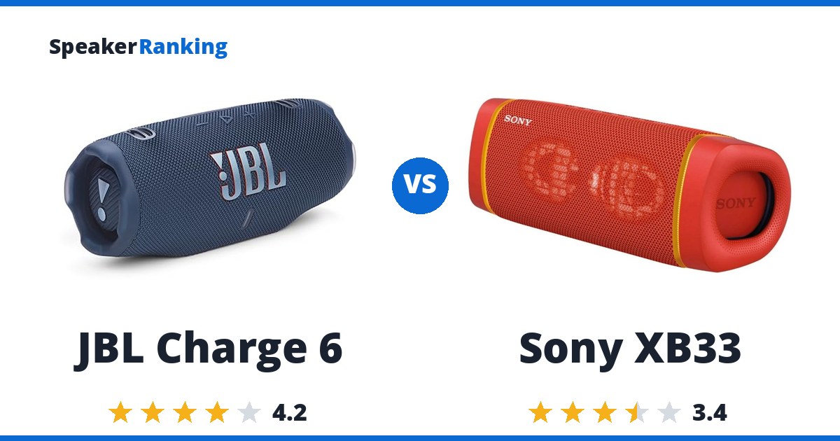 JBL Charge 6 vs Sony XB33