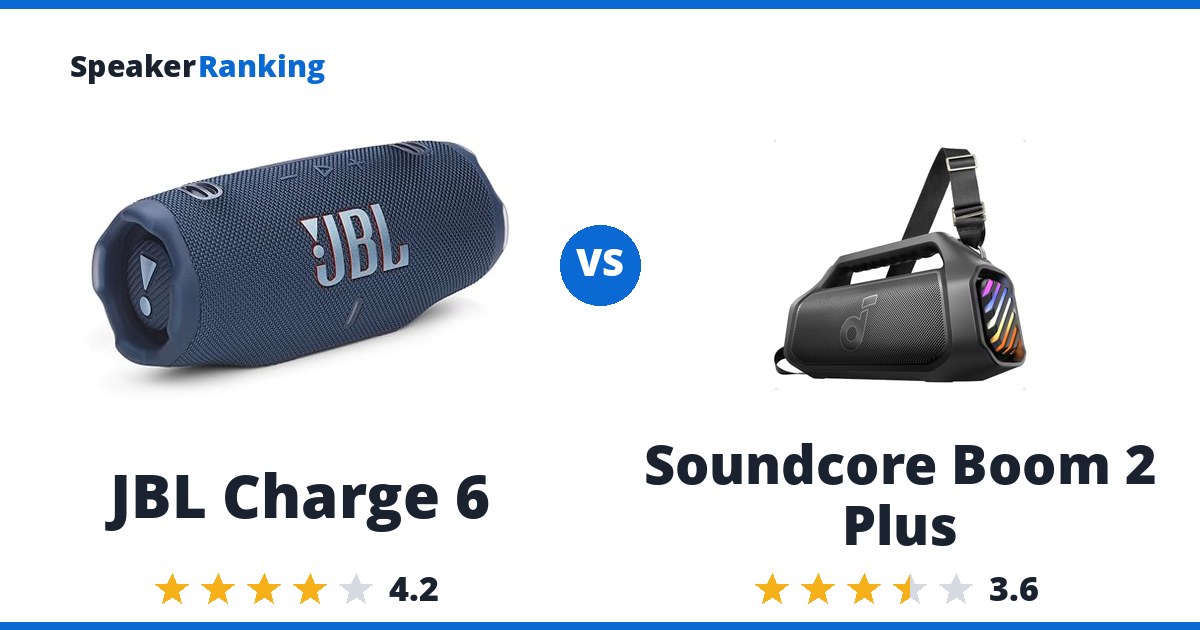 JBL Charge 6 vs Soundcore Boom 2 Plus