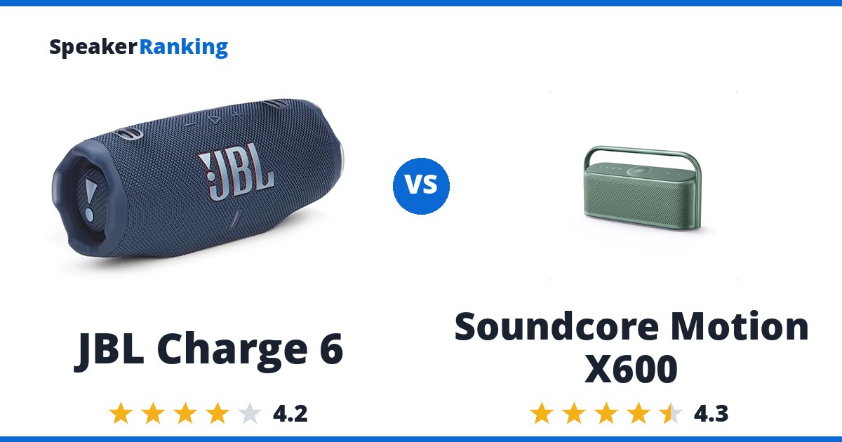 JBL Charge 6 vs Soundcore Motion X600