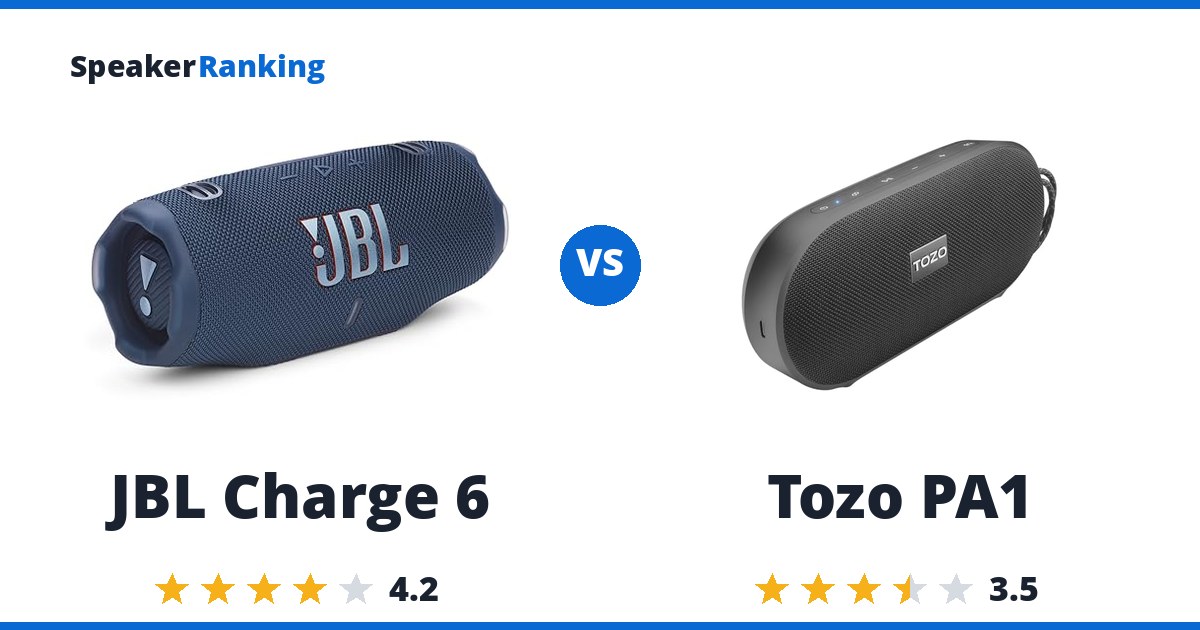 JBL Charge 6 vs Tozo PA1