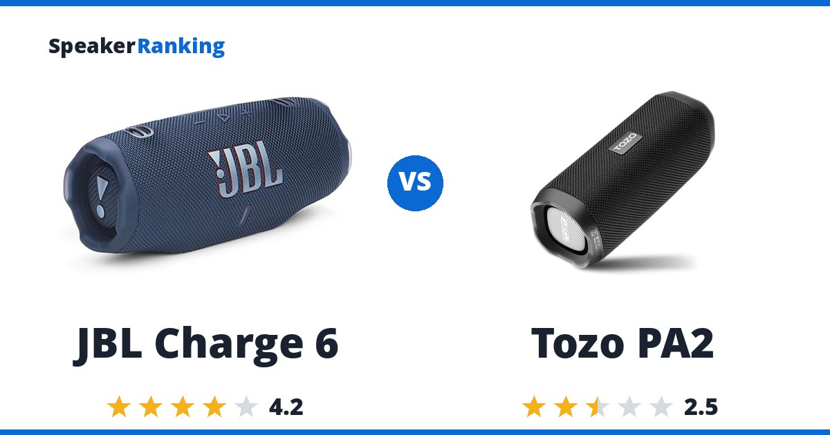 JBL Charge 6 vs Tozo PA2